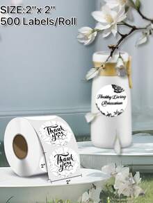 Nhãn dán nhiệt tròn tự dính 2 inch, 600 chiếc/cuộn - Đa năng, tương thích với máy in để bàn dùng trong văn phòng. - Xem 3