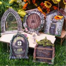 6pcs Woodland Fairy Tale Miniature Door Set, Micro Fairy House Decor For Garden And Yard Landscape - A - View 2