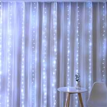 1 Pack 300 LED, 118.11 Inch X 118.11 Inch, Battery Powered Fairy Lights, Indoor LED Curtain String Lights, 8 Lighting Modes, For Christmas, New Year, Party, Wedding, Birthday, Holiday Decor - Battery Box Curtain Light - View 10