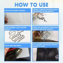 30pcs A4 Size Heat Transfer Vinyl Rhinestone Positioning Paper - Thermal Transfer Vinyl Rhinestone Positioning Film Paper, White Acrylic Rhinestone Heat Press Transfer Paper - A4 30pcs - View 7