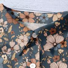 Plus Size Casual Floral All-Over Print Shirt, Suitable For Summer Chic Blouses For Women - Multicolor - Ver 11