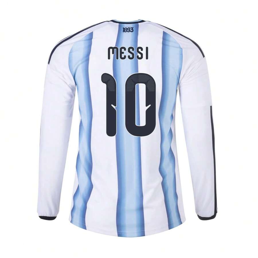 2026 Argentina Long Sleeve Home Jersey MEss I 10 Football Jersey Breathable Soccer Shirt - trắng - Xem 1
