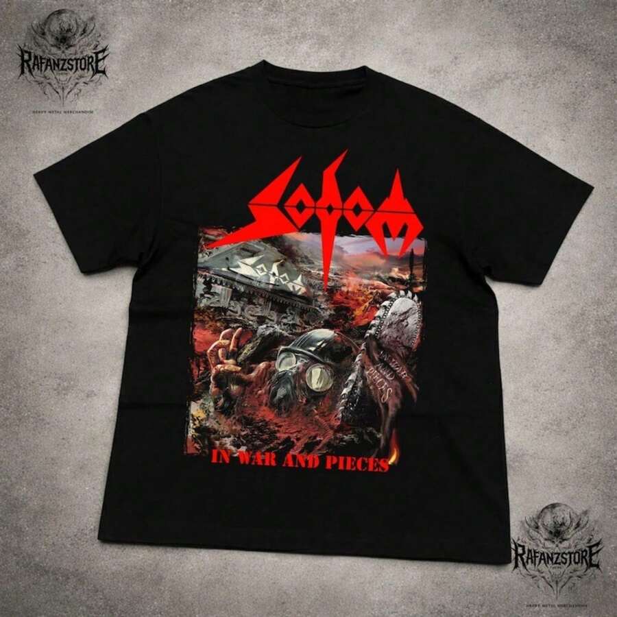 Solidarity In War And Pieces T-Shirt – Classic TH1R1ASh Metal Band T1EE, Heavy Metal Shirt. For Women, 100% Cotton Unisex T-Shirt - Premium Casual Comfortable Fit T-Shirt - 黑色 - 查看 1