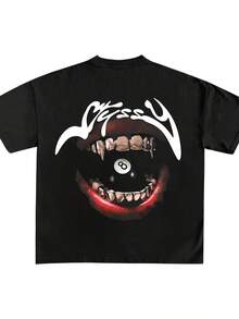 Nyaste modellen 2026 - T-shirt med grafiskt tryck för män - Stilren för vardagsbruk. Populärhet. - Svart - Visa 7
