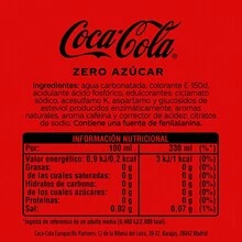 Coca Cola Coca-Cola Nacional Sabor Original ZERO AZUCAR, Refresco de Cola - Pack de 24 Latas 330 ml in Azúcar, sin Calorías Sabor AUTENTICO Garantizado - SABOR ZERO 330ML - Ver 2