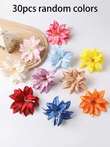 10/30 piezas Cabezas de flores de lirio artificiales de primavera y verano de 12,5 cm, flores de lirio falsas realistas, adecuadas para accesorios para el cabello DIY, sombreros, bolsos, decoraciones de boda, decoración del hogar, ramos de novia, muñequeras de dama de honor y accesorios para fotos en la playa, adecuadas para todas las estaciones - Multicolor - Ver 16