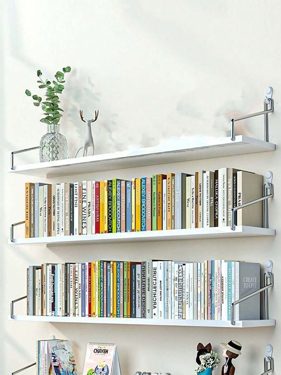 1 chiếc kệ treo tường không cần khoan, kệ đựng đồ cạnh giường ngủ/phòng khách, kệ để máy phay gắn tường. - Xem 1