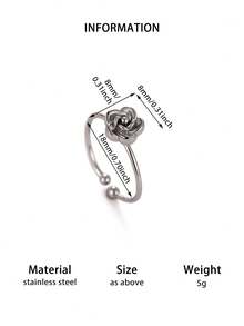 Stainless Steel Rings For Women Gold Color Multilayer Geometric Open Ring Vintage Waterproof Wedding Aesthetic Jewelry Gift ﻿ - JZ8238 - View 9