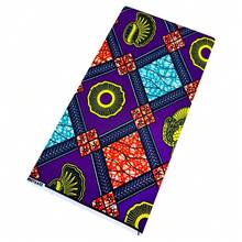 1 pieza 6 yardas de tela Batik africana, bloques de color audaces y brillantes, fuerte impacto visual, replicando la estética tradicional africana, rica en capas y llena de narración, para accesorios de tela, costura DIY, acolchado, artesanías - Tela batik - Ver 4