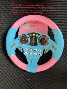 Children's Simulated Steering Wheel Toy , Funny Educationa Steering Wheel Toy, Simulation Car Driving Game With Music Rotatable Steering Wheel Perfect Gift For Kids(Plastic And Without AA Batteries) - Multicolor - View 9
