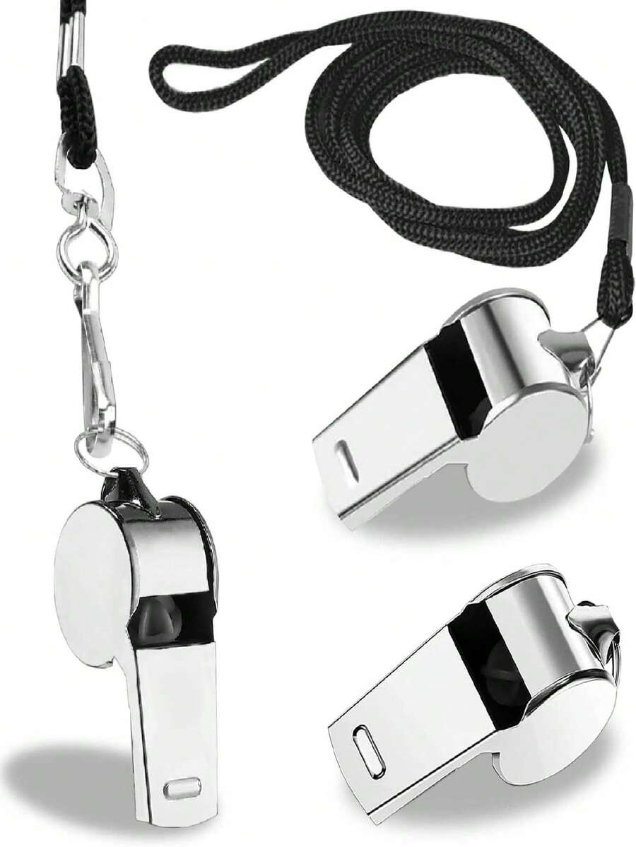1pc Sports & Outdoor Athletics Starter Whistle, Whistle With Lanyard, Suitable For Teacher, Referee, Emergency Outdoor Sports And More - Multicolor - View 1