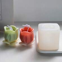 Khuôn silicon hình lá nghệ vuông, dùng làm nến, sáp thơm, thạch cao, xà phòng, đồ trang trí nhà cửa, khuôn silicon, hương liệu. - A-trắng - Xem 5