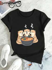 Women T-Shirts - Black - View 2