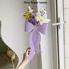 5pcs/Set Single Flower Box, Bouquet Handbag, Floral Art Box, Fairy Wand, Rose Bouquet Packaging Box With Bow - Gift Box - View 15