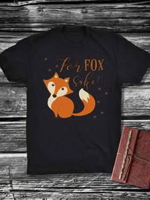 Para Fox Sake S1oftY1Le Graphics T1EE, Funny Fox S1Hirt, Fox T1EE, Cute Fox S1Hirt, rega1lo para ella, qu zorro, criatuR1AS del B1Osque, Cool Graphics. - Negro - Ver 2