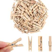50pcs Colorful Wooden Clips, DIY Decoration Photo Clips, Wooden Photo Clips, Memo Clips - Wooden Clips - View 2