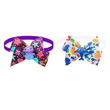 2/10PCS Ocean Wind Satin Fabric Pet Tie, Adjustable Decoration, Turtle/Dolphin/Clownfish/Whale/Slippers/Devil Fish/Fish Bones/Jellyfish Multiple Pattern Accessories Decoration Matching, Pet Decoration Supplies, Universal For Cats And Dogs, Cat And Dog Summer Travel Party Holiday Decoration Collar, Perfect Summer Pet Decoration Gift! - Multicolor - View 8