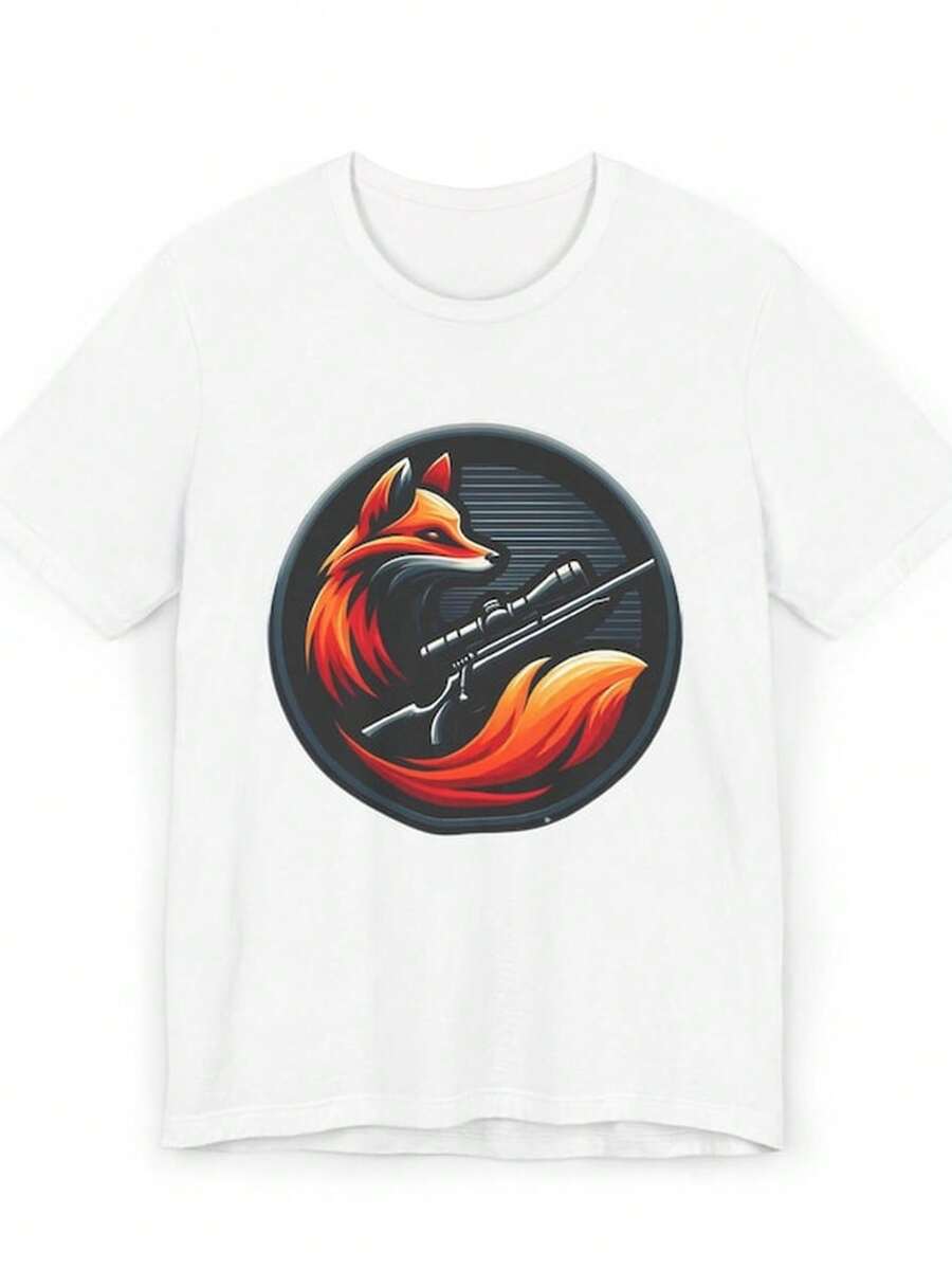 Red Fox Sniper T1S1Hirt, Gun Enthusiast Hunting T1EE, WildL1ife A1parel.