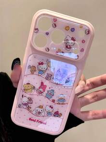 SANRIO 三丽鸥朋友猫咪玻璃手机壳，瞬间变身防震保护壳，全方位摄像头保护，兼容 17/17 Air/17 Pro/17 Pro Max、16/16 Plus/16 Pro/16 Pro Max、15/15 Plus/15 Pro/15 Pro Max、14/14 Plus/14 Pro/14 Pro Max、13/13 Pro/13 Pro Max、12/12 Pro/12 Pro Max、11/11 Pro Max，防尘，高性价比，热门款 - 粉色 - 查看 2