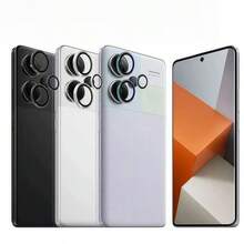Note 15/14/13 Pro/Poco 7/8 Pro/Poco M8/Poco X8 Pro Max 鏡頭保護膜，智慧型手機鏡頭蓋，高畫質玻璃相機保護膜，3D 全覆蓋鏡頭蓋，商務黑，9H 硬度 - 黑色 - 查看 7