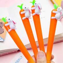 Bộ 1/3/6 bút bi hình thỏ cà rốt dễ thương, dụng cụ văn phòng phẩm sáng tạo, thích hợp cho sổ tay, nhật ký, vở ghi chép. - A - Xem 5