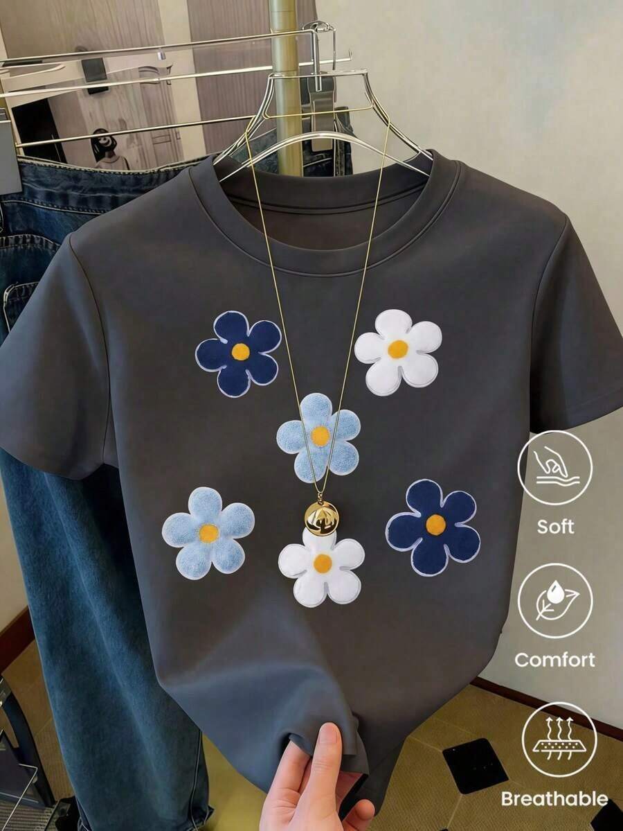 Casual T-shirtCamiseta de manga corta de moda para primavera y verano de 2026, hecha en México, 180 gramos. Estampado de dibujos animados, modelo de pareja, apta para uso interior o exterior. Cuello redondo, unisex, ideal para oficina y ocio. Paquete de una pieza.100% CottonDurable - Rojo - Ver 1