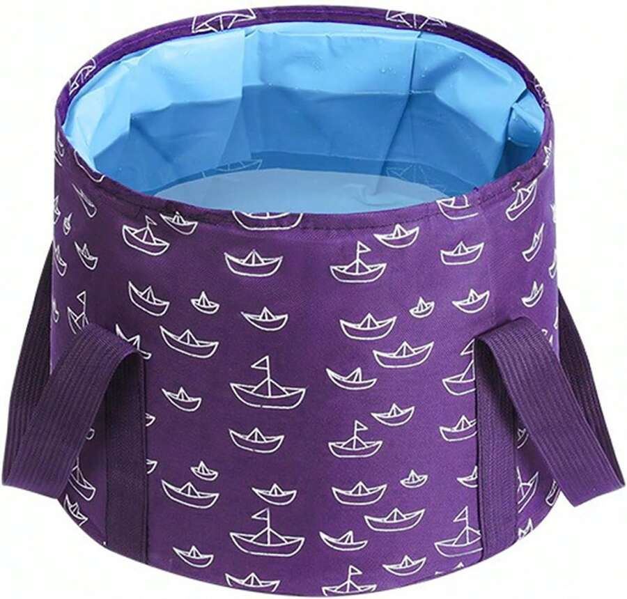 Collapsible Bucket For Soaking Feet, Purple Portable Travel Foot Bath Tub, Foot Soaking Bath Basin Portable, Foot Spa Soaking Feet Home Pedicure Basin Outdoor Camping - White - View 1
