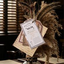 30 piezas/paquete Pegatinas con borde de texto vintage estético, pegatinas decorativas DIY creativas para scrapbooking, regalo de vacaciones, suministros de papelería personalizados - 2. Cuentos románticos en papel - Ver 9