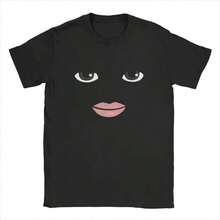 1 Pcs Novelty Robloxs Face Game Meme Graphic T Shirts Men Women Fashion Short Sleeve T-Shirts Unisex High Quality Tops - 黑1 - 查看 3
