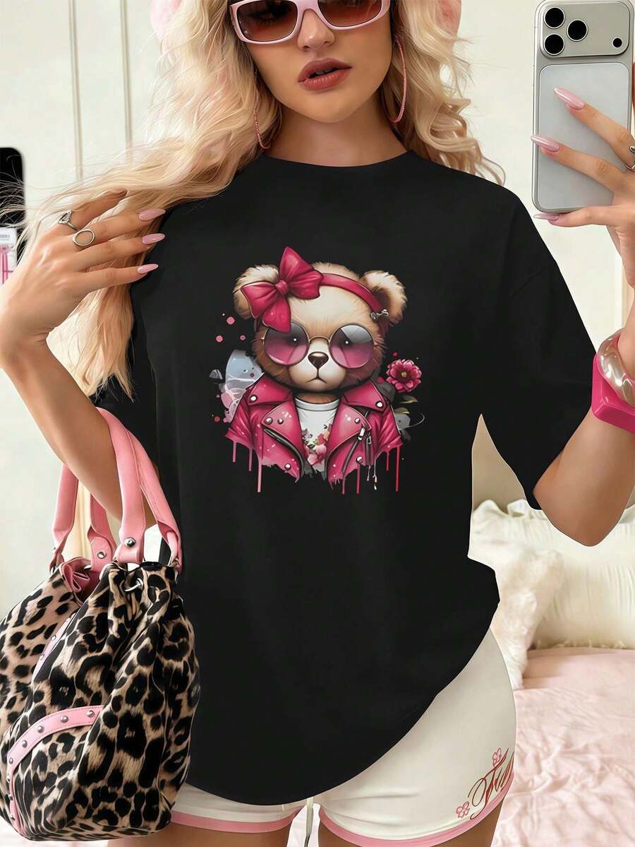 Women T-Shirts - Black - View 1
