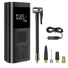 SOKANY Portable Smart Air Pump, 20s Fast Inflation, Digital LED Display, 3 Lighting Modes, Day & Night Emergency Use, Suitable For Cars, Motorcycles, Sports Balls, Outdoor Emergency Essential - Black - View 13