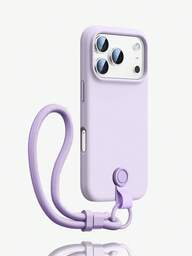 Minimalist Dopamine Purple Phone Case + Wrist Strap Suitable For IPhone 17 Pro Max/17 Pro/17 Air/17/16 Pro Max/16 Pro/16/16 Plus/15/15 Pro Max/15 Pro/15 Plus/11/12/13/14 Pro Max/11 Pro/11 Pro Max/12 Pro/12 Pro Max/13 Pro/13 Pro Max/14 Pro/14 Pro Max/14 Plus Soft Shell, Creative For Men And Women