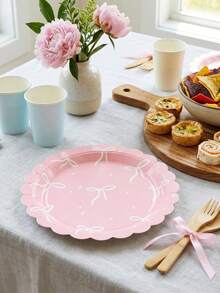 1/24/48pcs 7-Inch Butterfly Theme Disposable Paper Plates, Leak-Proof & Thick, 3-Second Quick Cleanup, Suitable For Parties, Camping, Home, Graduation, Valentine's Day, Spring/Summer Events - Multicolor - View 5