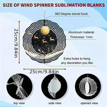 1pc 360° Rotating Metal 3D Wind Chime Decor, Creative Starry Sky Design, Multifunctional Decoration For Outdoor Garden, Patio And Indoor Space, Ideal Outdoor Gift, Teacher's Appreciation Gift, Perfect Housewarming Gift (9.84in*9.84in) - A - View 4