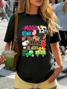 Women T-Shirts - Black - View 1