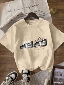 Stylish And Aesthetic Short-Sleeve T-Shirt, Fashionable Short-Sleeve T-Shirt For Spring And Summer 2026, Made In Mexico, 180 Grams. Cartoon Print, Couple Design, Suitable For Indoor Or Outdoor Wear. Crew Neck, Unisex, Ideal For Office And Leisure. One-Piece Pack. - APR-P631577SLNDXZGY450 - 查看 3