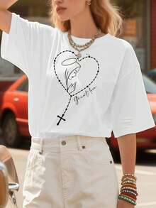 Dam-T-shirts - Vitt - Visa 1