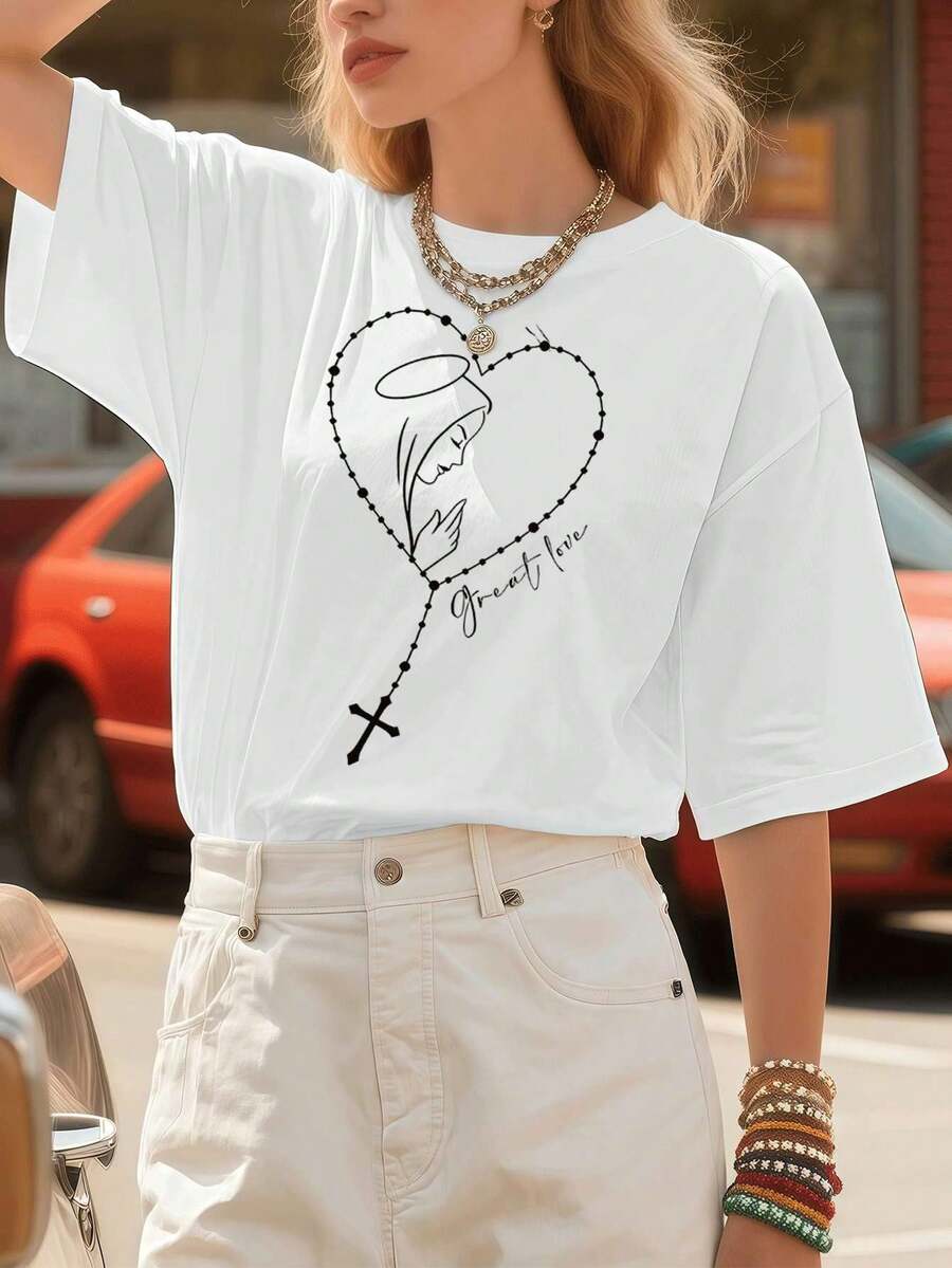 Dam-T-shirts - Vitt - Visa 1