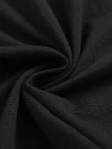 Women's 180g Black Printed T-Shirt For Men And Women - Soft And Breathable T-Shirt For Everyday Wear, Suitable For Casual And Formal Occasions - Opaque Crew Neck Top - A Must-Have Wardrobe Item For Spring And Summer - Cute Style Clothing, T-Shirt, Spring Fashion, Vibrant Design, Lightweight Fabric, Women's Tops - 黑色 - 查看 6