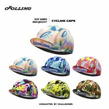 Macaron Graffiti Style Bicycle Sports Cap, Quick-Dry Breathable Sports Cap For Cycling, Running - Stripe - View 1