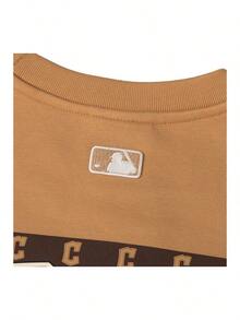 Sweatshirt Olahraga MLB Unisex, Musim Panas 2026 Warna Caramel Baru, Pullover Kasual dengan Huruf, 3AMTM0934-45CAL - Beige muda - View 5