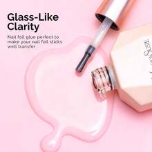 MelodySusie Nail Foil Glue Gel, 15ML Soak Off LED/LUV Foil Transfer Adhesive For Nail Art, Professional Strong Sticky Base For Nail Foils &Amp; Stickers, Need Cure With Nail Lamp - 顏色A - 查看 6