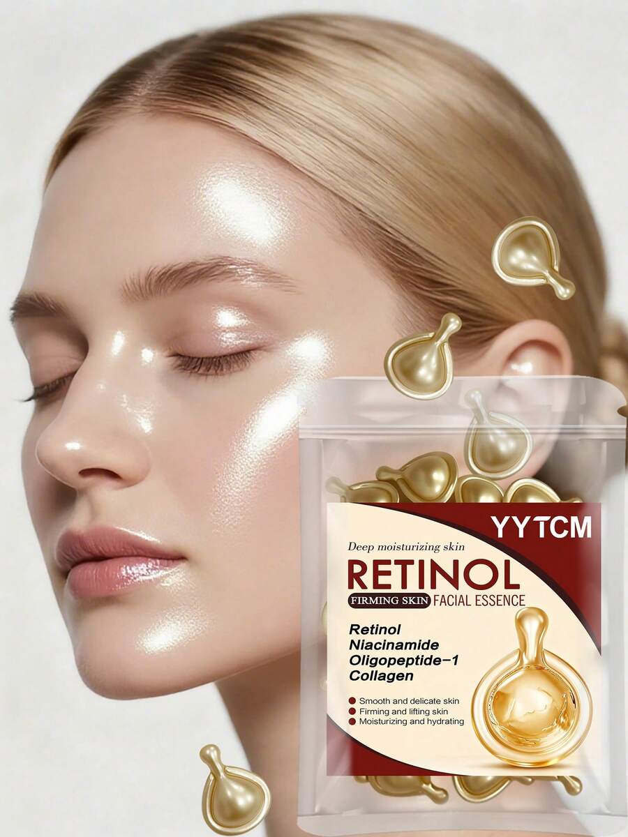 YYTCM Serum Wajah Pelembap & Pencerah Retinol, Essence Penghalus & Pengencang Kulit