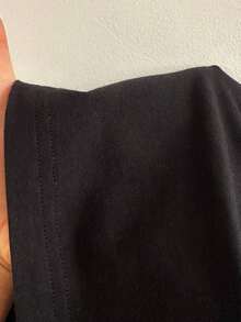 Vestido casual y elegante con abertura lateral, liviano para el verano - Negro 2 - Ver 3