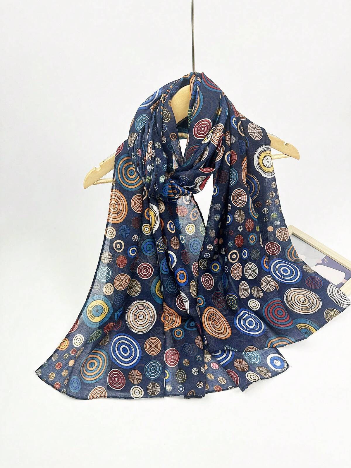 1 pièce Foulard tissé imprimé pour dames de Street, convient pour le trajet quotidien echarpe femme 4