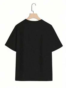 AINO 1 Women's 100% Cotton T-Shirt With New York Bear Print, 220g Thick Cotton, Halloween T-Shirt - 黑色 - 查看 2