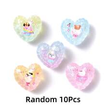 10pcs Happy Dog Print Acrylic Beads, Transparent Gradient Beautiful Birthday Decor Beads, Freely DIY Creative Bracelets, Necklaces, Bag Charms And Other Craft Projects - Multicolor - View 13