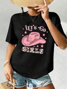 Dam-T-shirts - Svart - Visa 2