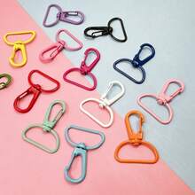 10pcs Colorful Baked Paint Round Tail Hook D-Shaped Buckle With Semi-Circular Bottom Connection Buckle Keychain, Diy Handcrafted Accessory Hanging Buckle Plate Buckle, Suitable For Backpack Keychain Connection Ring, Mobile Phone Chain Pendant Buckle, Belt Rope Connection - Round Tail Hook - View 11