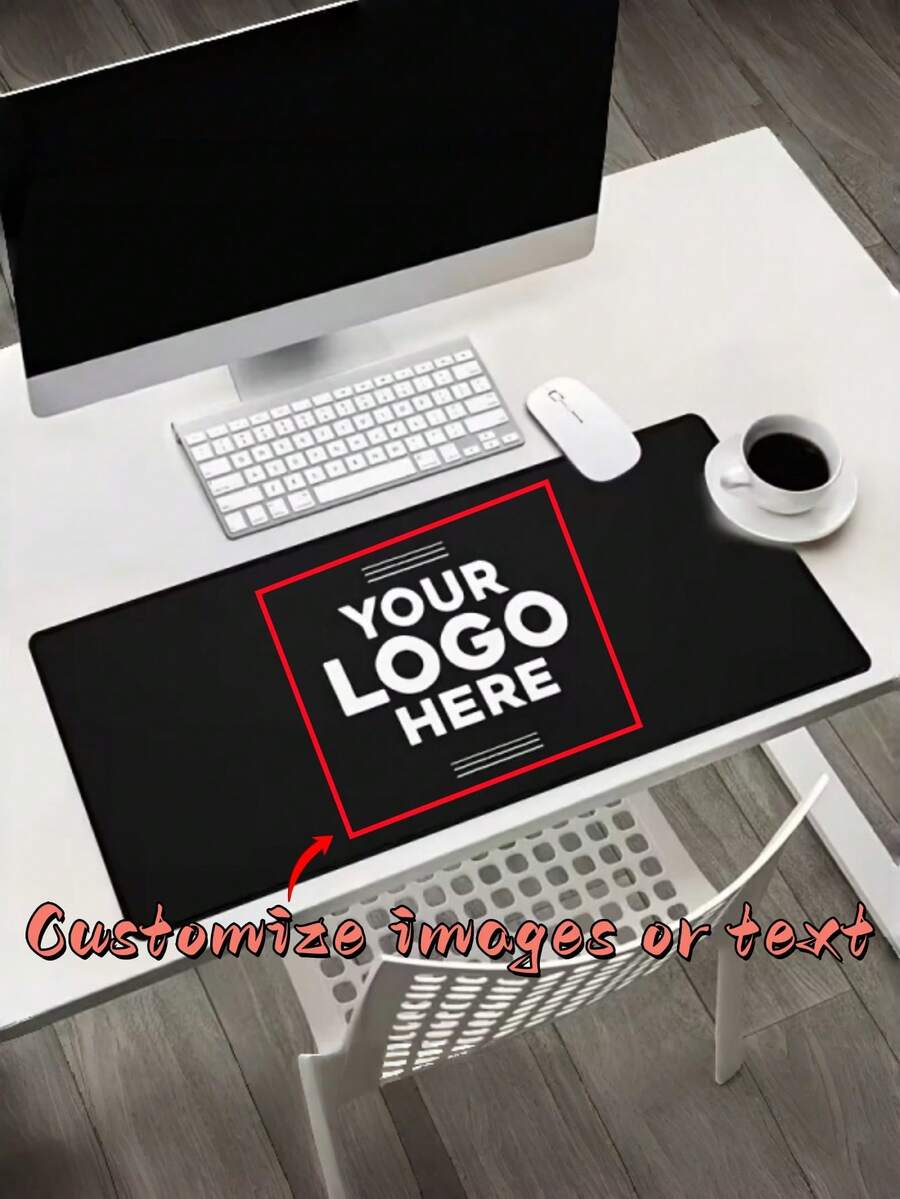 [Customized] Large Desk Mat With Photo And Text, Customized Mouse Pad, Suitable For Gaming Or Office Use, Non-Slip Surface, Fit For Computer Or Laptop - Multicolor - View 1